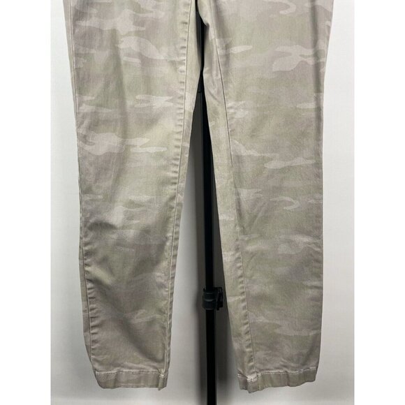 J. Jill Stretch Camouflage Cotton Tencel Size 4P Light Green Tapered Pants - Picture 5 of 8